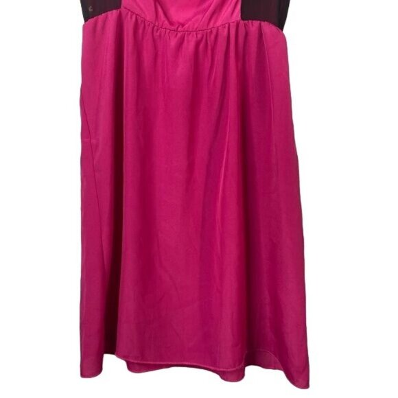 Speechless Hot Pink & Black Mesh Mini Hollow Cut Out Sides Dress Size S - Picture 3 of 9